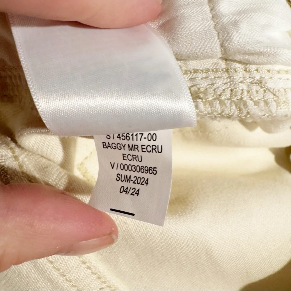 GAP | NWT Mid Rise UltraSoft Baggy‎ Jeans in Ecru Beige (off-white) Sz. 29 / 8 - Picture 7 of 7